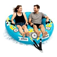 SereneLife Aufblasbares Schlauchboot- 2/3 Personen, Towable Tube für Wassersport, Ziehschlauchboot aus PVC, Für Seen & Flüsse, Einfach Aufzupumpen & Transportieren, Wassersport Tube für Bootfahren
