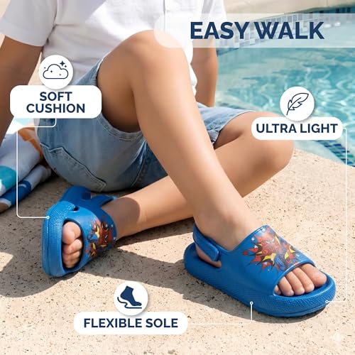 Image of Josmo Kids Slides Open Toe Sandal SpiderMan Paw Patrol Cars Frozen Lilo Stitch Minnie Mouser Sandals Slide SlipOn For Boy Girl Sizes 5-10 Toddle
