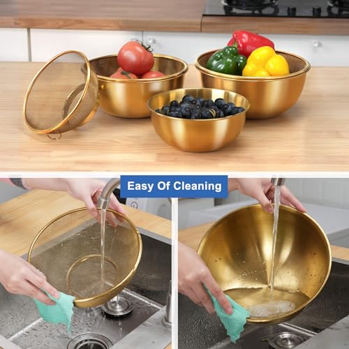 Hiskiwuu LSJ-BLACK-02 6 Pcs Stainless Steel Colander Set thumb #3