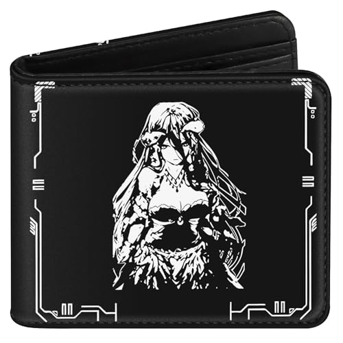 Bistup Boys Wallet Cute Leather Bifold Wallet for Men Women Cartoon Anime Cool Design Credit Card Cash Id Holder Rfid Blocking Black White Girl Bi Fold Small Wallets With Coin Pocket Slim Teens Youth
