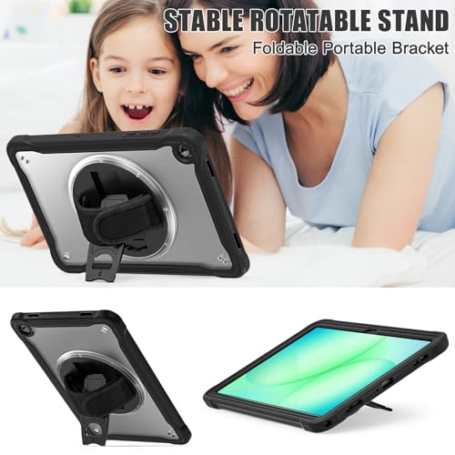 Coque Samsung Galaxy Tab A11 Plus avec protège-écran et support transparent