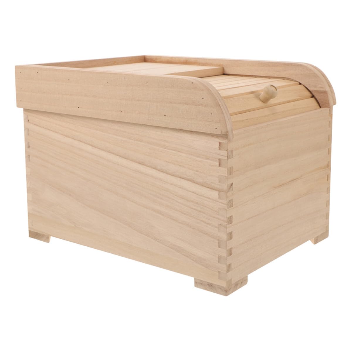 Cabilock Contenitore per Riso in Legno, Contenitore Cereali Coperchio, 10kg, Beige, Riutilizzabile, per Conservare Riso Pulito e Asciutto