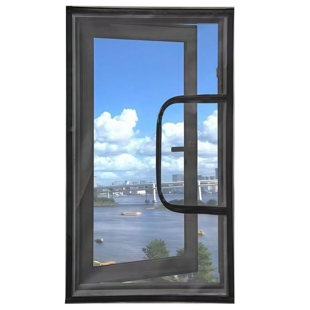 Lesone White Fly Screens For Windows, Fly Insect Mesh To Keep Bugs Out Bug, Transparent Fibergalss Window Mesh, Windows Doors And Patio Screens, Mesh Black Stickers (60X115cm)