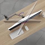 Duronic Single Monitor Arm DM151X3 Height Adjustable Monitors Stand Riser Clamp for 13”-32” PC screens Monitors Desk Mounts with VESA 75/100 Monitor Mount with 8kg capacity - Image 6