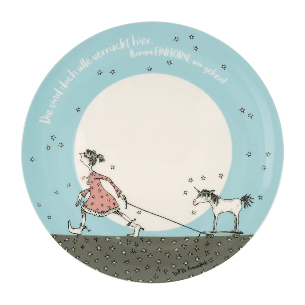Plato Barbara Freundlieb "Están todos locos": plato decorativo de porcelana