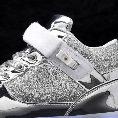 Image of JEVRITE Unisex LED Light Up High Top Sneakers - USB Charging for Women & Men - Couples Shoes