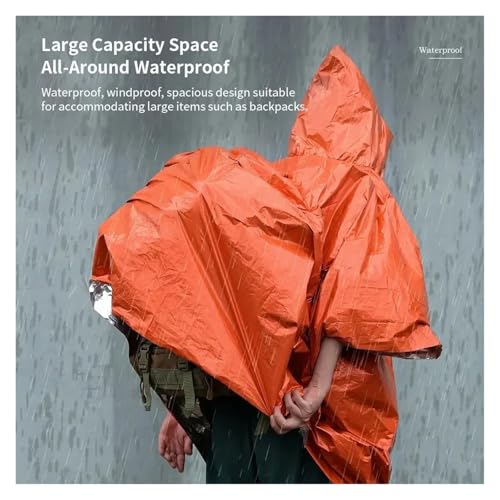 Couverture imperméable et poncho d'urgence de survie isolant
