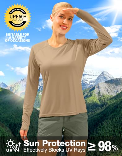 Image of UPF 50+ Sun Shirt for Women Long Sleeve Quick Dry UV Protection Hiking Top