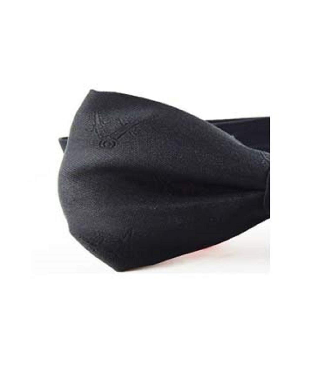 Masonic Bow Tie with Compass and Square Black