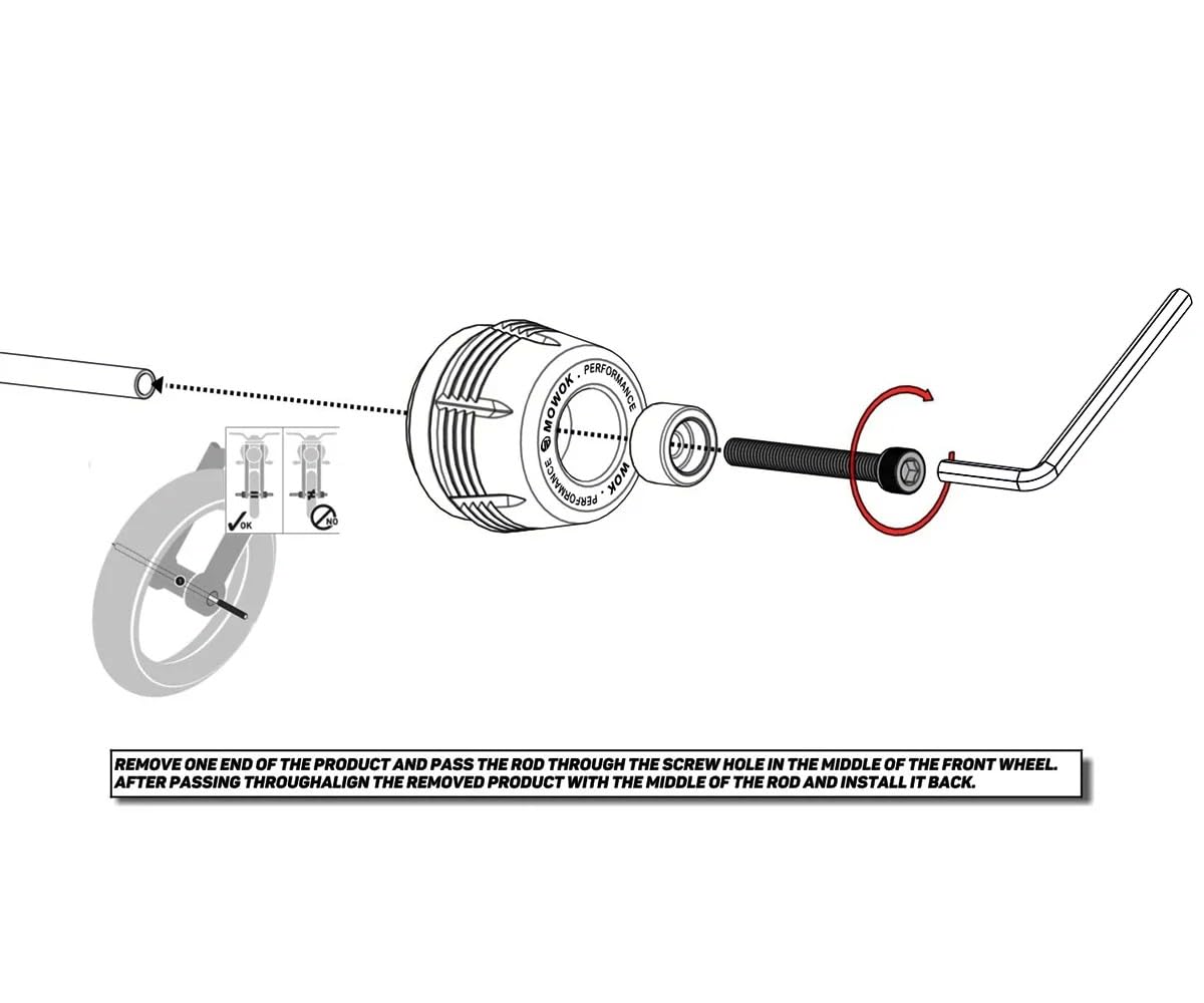 Tamponi Ruota Forcella Asse Anteriore e Posteriore Moto Compatibile con Honda Forza750 2021-2024 NSS 750 XADV750 X ADV 750 XADV 2025 Accessori Protezione Blocco Anticollisione del Mozzo Ruota (Rosso)