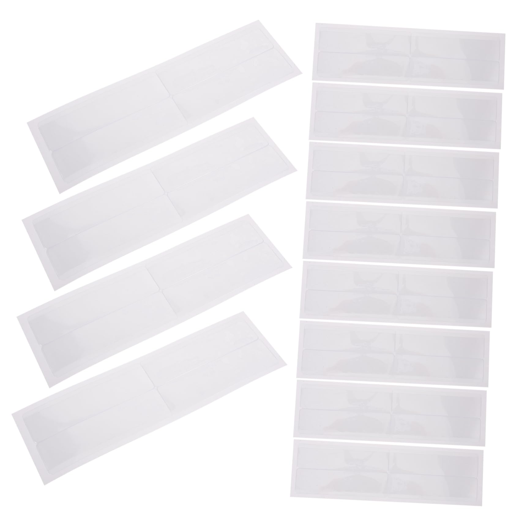 Uonlytech 5 Ensembles Étiquette adhésive poches organisateur sacs porte-étiquettes en plastique transparent pochettes d'étiquettes adhésives porte-étiquette adhésif Papier