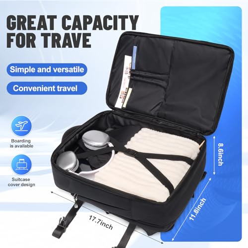 Travel Backpack,Expandable 50L Extra Large Laptop Backpack,Carry On Backpack Airline Approved Water-Resistant Business Suitcase Daypack Bag,Fits 17 Inch Laptop,Travel Gifts for Men Women2