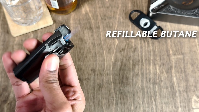 Encendedor a gas recargable Visol Meru llama doble miniatura 5