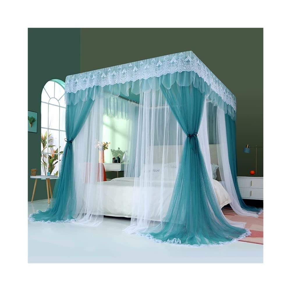 Mosquitero de cama de 1,5x2m y dosel decorativo con envoltura 360 de alta densidad
