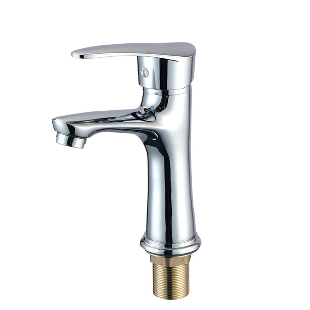 Robinet de salle de bains en cuivre chromé, mitigeur lavabo haute durabilité