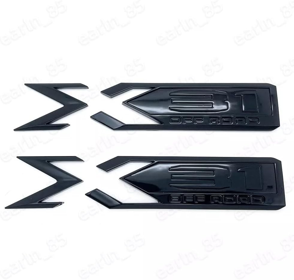 Image of 6Pc Elevation Sierra Bed X31 Emblem Door Tailgate 3DBadge Nameplate Replacement for 2019-2023 Gen Sierra 1500 (Gloss Black)