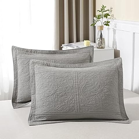 WINLIFE 100% Cotton King Size Pillow Shams Cover