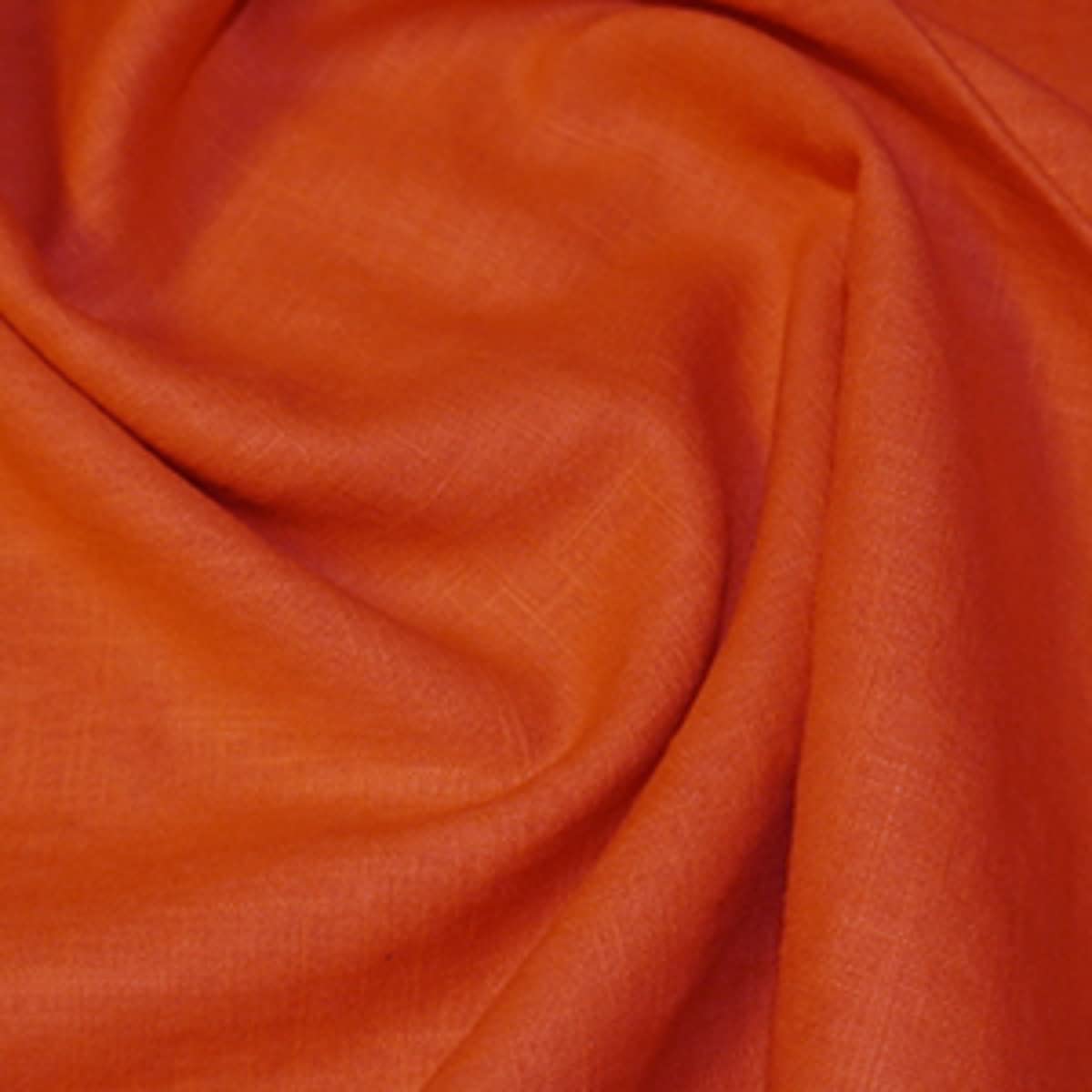 Washed Linen Canvas Fabric Material - Rust, 1Mtr 135cm x 100cm