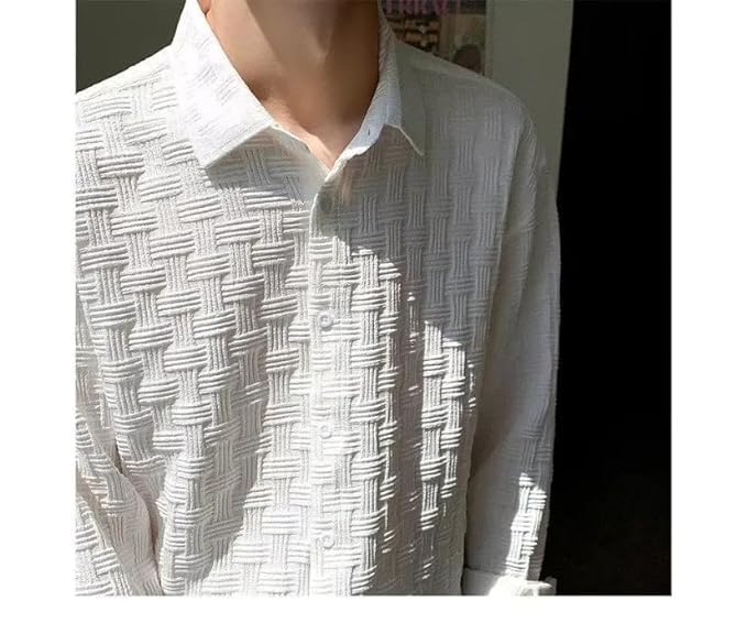 Image of FUNKY RICH Funkyrich Textured Popcorn Shirts for Men || Casual Shirt for Men || Shirt for Men|| Men Stylish Half Sleeve Shirt || Men Fancy Shirt
