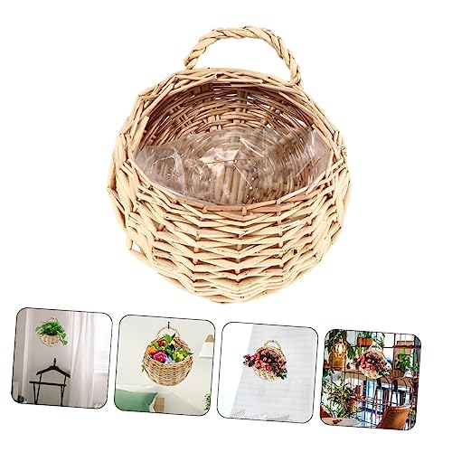 Cesta de flores de pared rústica de plástico para almacenamiento 4