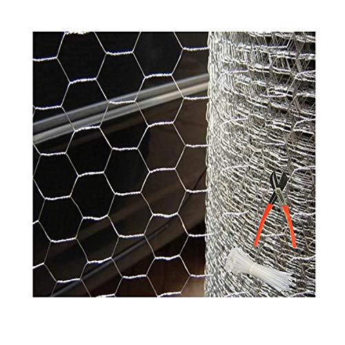 Image of SAI PRASEEDA UV Stabilized Chicken Poultry Wire Garden Fencing Iron Net Anti Bird Net 24 Inches Height X 50 Feet Length with 1 Cutter and 100 PVC Tags SP63