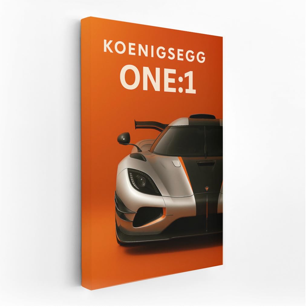 Koenigsegg One:1 - Symphony of Speed and Style - Wall Art Print, Painting for Home Decor [Canvas 30x20]