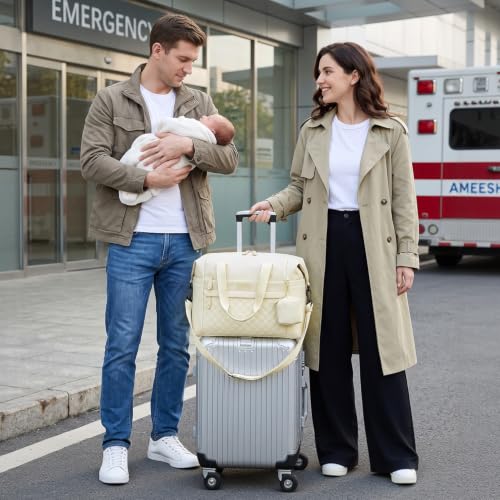 Image of Pritent Diaper Bag - Baby Diaper Bag Waterproof Large Maternity Travel Baby Bag for Mom and Dad