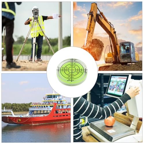 5 Stück Ø 32 mm Durchmesser Präzisions-Wasserwaage, Wasserwaage Klein Mit 5 Selbstklebemagneten, Camping Wasserwaage, Libelle Wasserwaage, Wasserwaage Wohnmobil