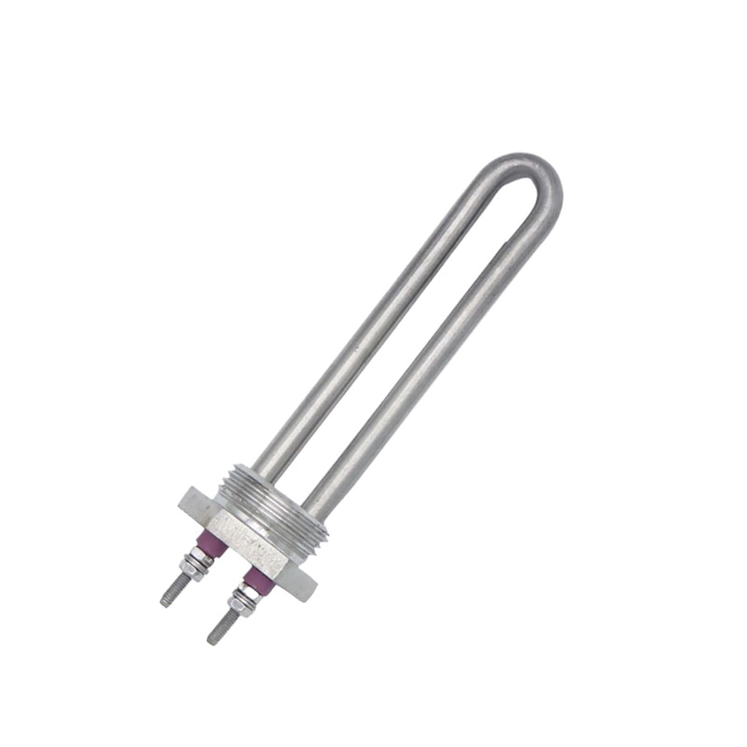 1pcs DN25 220V 500W Stainless Steel Electrical Tubular Heater Immersion Water Heating Element with 1" BSPT Thread(Heater Only)