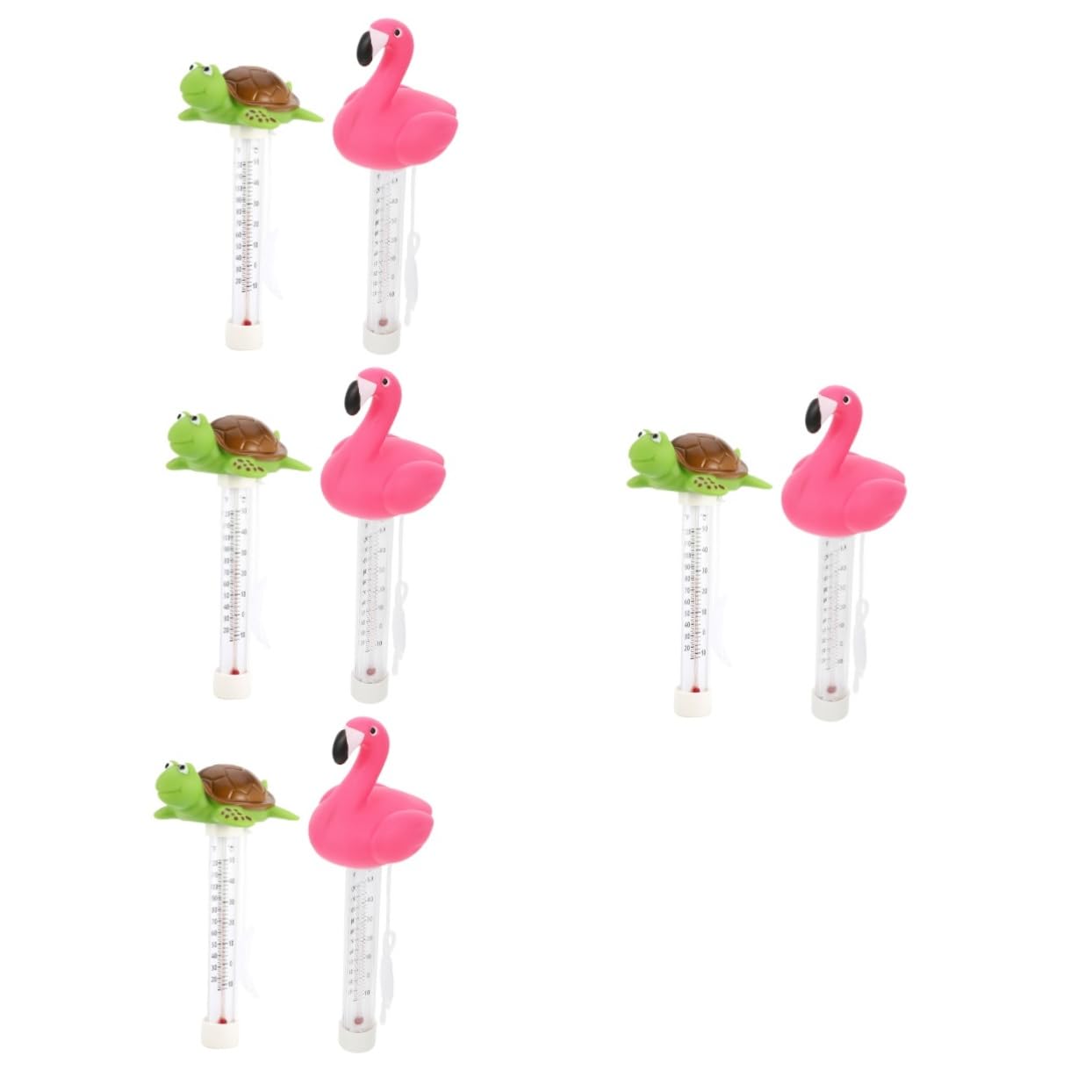 TOYANDONA 4 Set Termometro Per L'acqua in Fenicottero Galleggiante Termometro Per Vasca Idromassaggio Per La Temperatura Della Piscina Acqua Vasca Plastica 2 Pezzi*4
