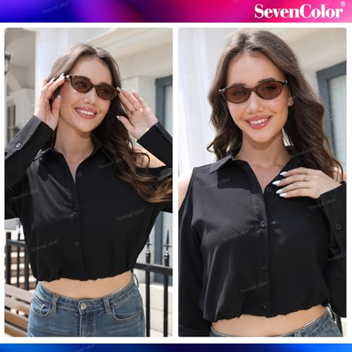 Retro Oval Sunglasses for Women Men Trendy Small Round Sun Glasses 90s Oval Shape Vintage Shades2