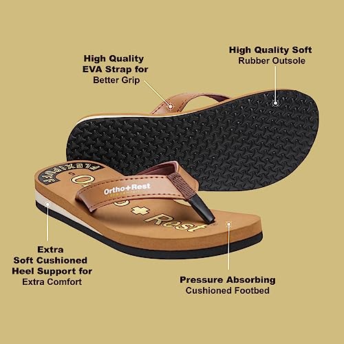 Image of Ortho + Rest Women's Soft Comfortable Orthopedic Doctor Joy Slipper and Flip Flops for Home Daily Use