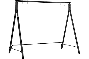 Outsunny Outdoor Swing Frame Stand Heavy Duty Metal, 528 lbs. Capacity