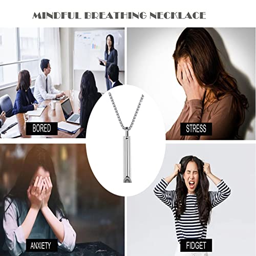 Stress Relief Mindful Necklace, Breathing Necklace, Anxiety Necklace For Meditation, Relaxation, Calming Down, And Reducing Stress, Breathwork Tool #TOP5