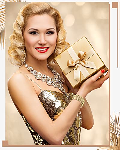 Taiyin 40 Pcs Gold Beaded Bracelet for Women Sets Gold Elastic Ball Bracelet for Women Beaded Stretch for Friendship Jewelry Gifts, 4 mm and 6 mm4