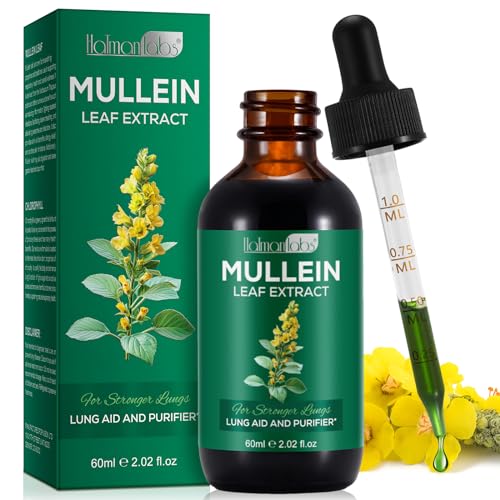 Königskerze Flüssig-Tropfen 60Ml Hochwertiger Königskerzenblatt-Extrakt Für Eine Stärkere Lunge Königskerze-Extrakt Für Lunge Gesundheits-Ergänzungen Vegan Schnelle Absorption
