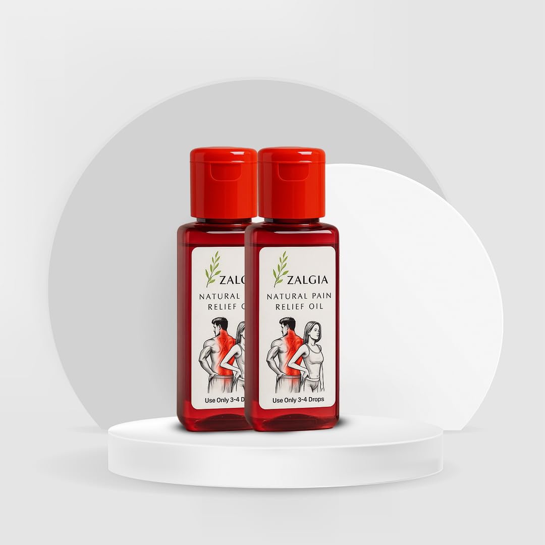 Zalgia Oil - Natural ingredients Non-greasy formula for quick Pain Relief OIL for Back Pain, Muscle Joint Pain, Knee Pain, Body Pain 80ML