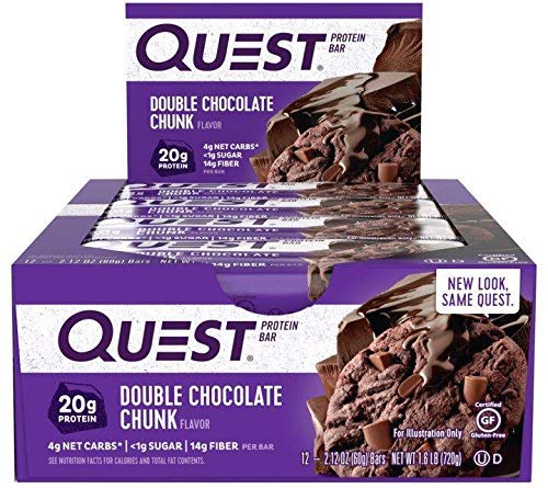 image for Quest Nutrition Protein Bar Double Chocolate Chunk. Low Carb Meal Repl
