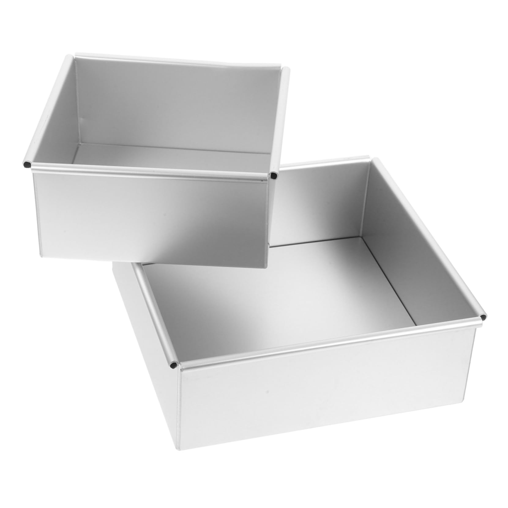 FUNOMOCYA 2 Pcs Chiffon Cake Mould Square Non-stick Baking Pan Removable Base Perfect for Mousse Tiramisu Brownies Oven Safe for Easy Cleaning Efficient Baking