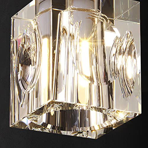 Mini plafonnier créatif cristal de luxe avec éclairage LED