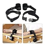 NEPPT Medical Restraints Control Limb Holders Beds Bed Restraint for Hand, Feet (1 Pair - Black)
