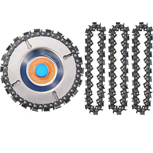 4 Pieces 5/8 Inch Wood Carving Chain Disc, 4 Inch 22 Teeth