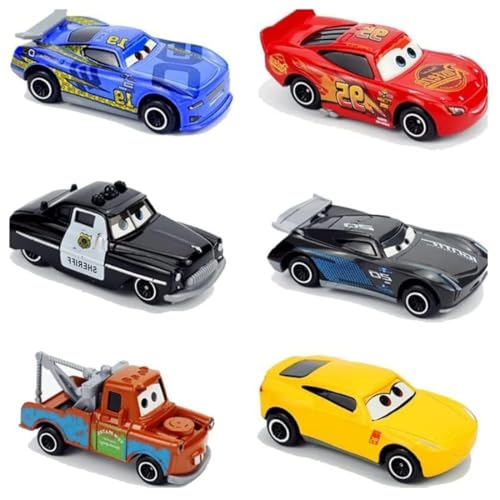 Image of Mashes Mini Metal Die Cast Car Toy Vehicle Play Set, Free Wheel High Speed Unbreakable, Small Racing Movie Vehicle Car for Exciting Playtime Adventures for Kid, Multicolor, Set of 6
