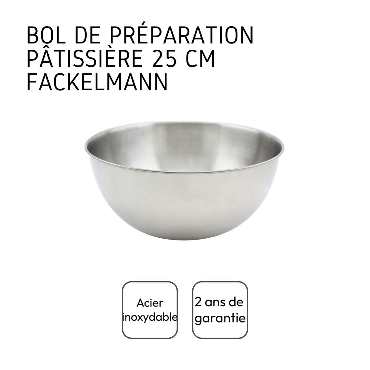 Ciotola Antiscivolo Fackelmann In Acciaio Inox - Ø26x17 Cm Con Base In Silicone | Per Impastare, Mescolare E Lavare - Foto 8