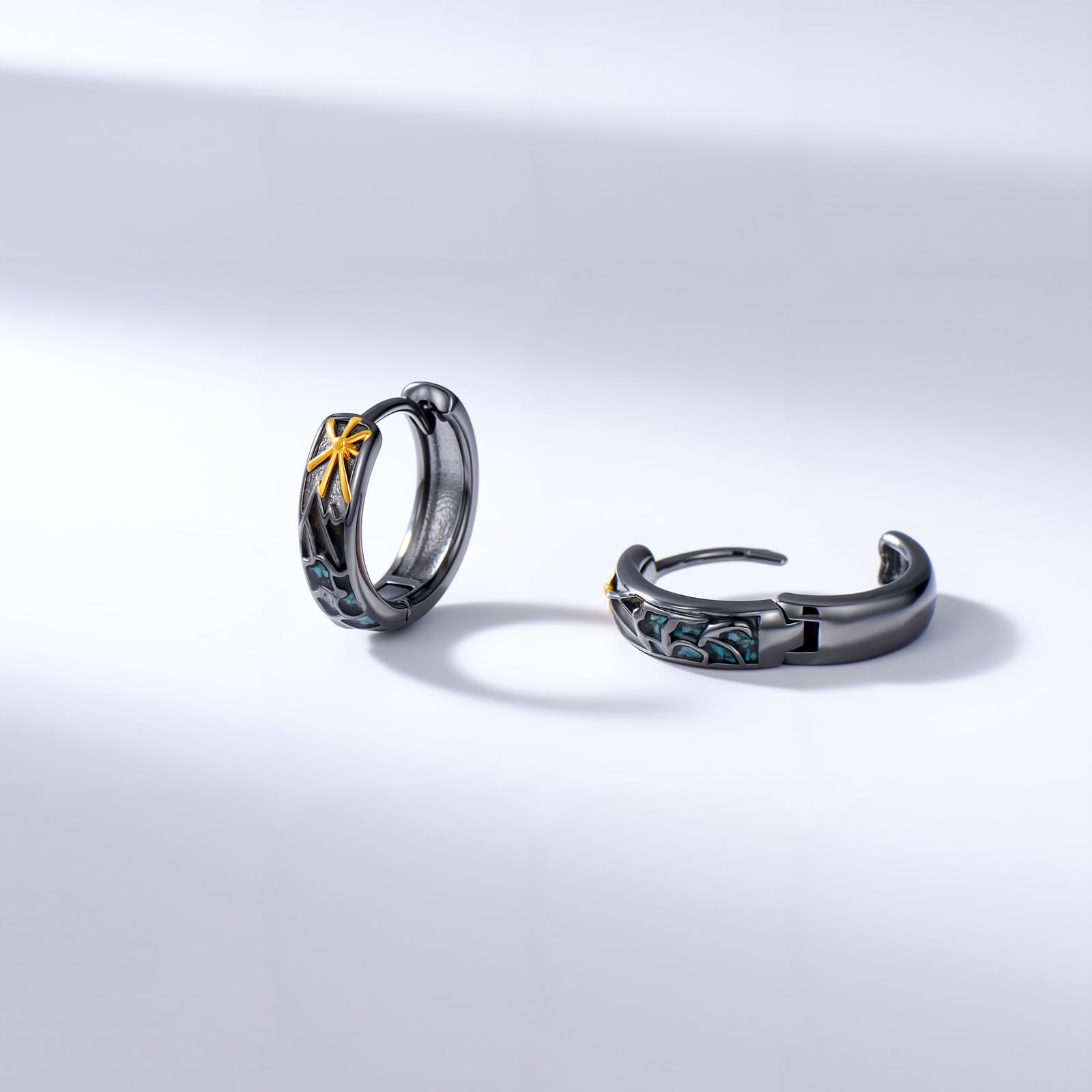 Wikinger Creolen Ohrringe für Männer Frauen 925 Sterling Silber Wolf/Rune/Ankh/Keltisch/Kreuz/Berg Ohrringe Wikinger Schmuck Geschenke, Sterling Silber