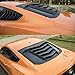 3pcs Rear + Side Window Louvers Compatible with Ford Mustang 2015 2016 2017 2018 2019 2020 2021 2022 2023 ABS Sun Shade Cover Lambo Style, Matte Black