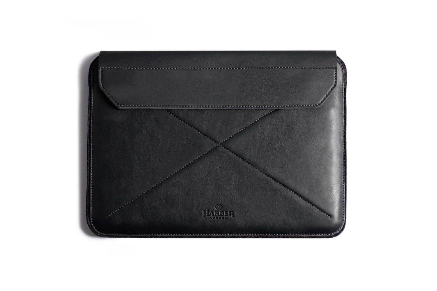 Harber London - Funda sobre Magnético para MacBook | Compatible con Macbook Air 13" (2018 / M1-2020) | Color Negro | Hecho a Mano con Materiales Resistentes y Certificados Ecológicos