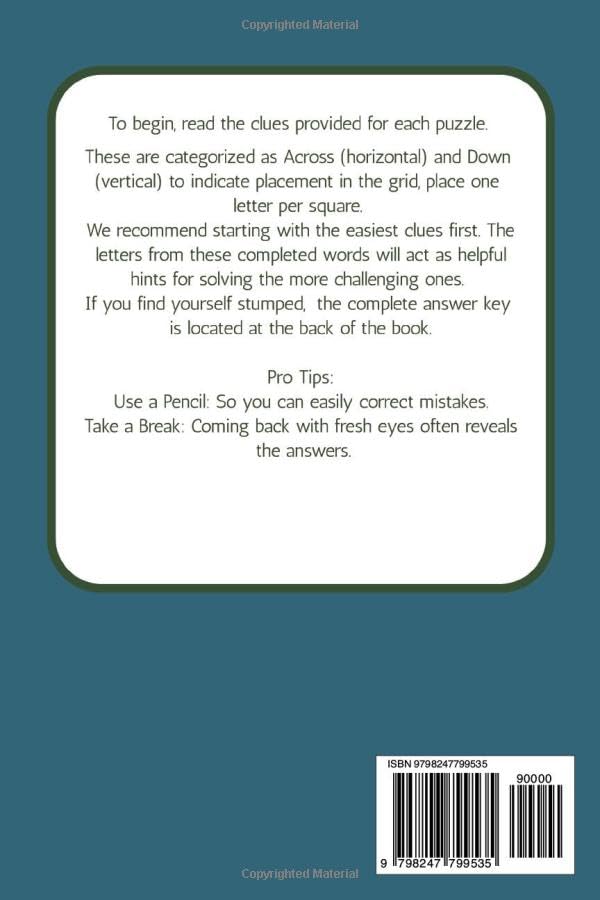 CAMPING CROSSWORD PUZZLES: Crossword Puzzles with Easy to Read Print about Camping, Wildlife, Nature and More | 6x9 inches, 120 pages | 50+ Puzzles … Gift for Vacations, Holidays and Relaxation image 3