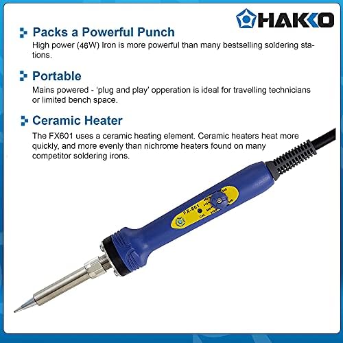 Hakko FX601 Soldering Iron Dial Temperature Control 230V UK