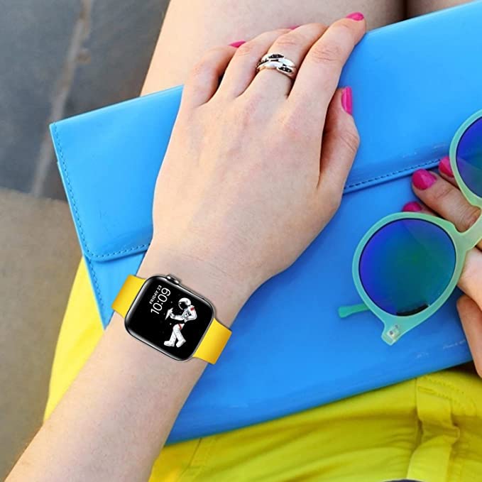 Image of MINX Smart Watch Strap Compatible for Apple Watch Band 38mm / 40mm / 41mm / 42mm / 44mm / 45mm / 49mm Series 8 /7 / 6 /5 / 4 /3 / 2 /1 SE Soft Silicone (Combo Packs)